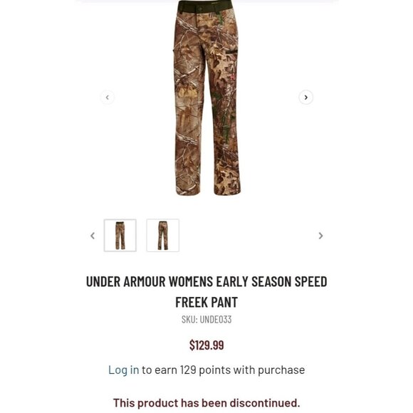 Under Armour Pants Women's 12 Scent Control Early Season Speed Freek Realtree - Picture 13 of 13